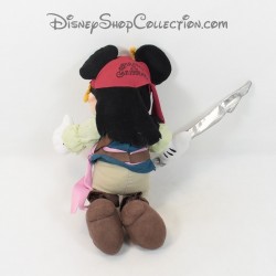 Peluche Mickey DISNEYLAND PARIS Pirate des Caraïbes Jack Sparrow 30 cm