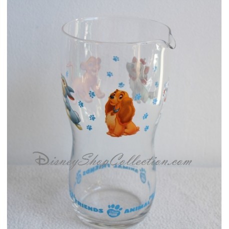 Tierische Freunde DISNEY Karaffe aus Glas Pan Pan Simba Marie... 20 cm