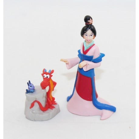 Ensemble de figurine Mulan DISNEY Mulan Mushu et Cricket 7 cm
