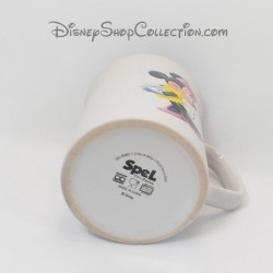 Mug Minnie DISNEY SPEL tasse blanche mauve double face relief 10 cm