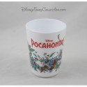 Bicchiere bianco Pocahontas DISNEY tazza in ceramica Meeko Percy 8 cm