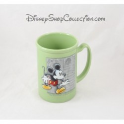 Mug in relief Mickey DISNEY STORE green cup ceramic 3D 13 cm