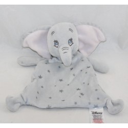 Doudou plat Dumbo DISNEY PRIMARK gris étoiles 25 cm
