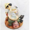 DISNEY STORE Toyland jar fish Cleo Figaro Pinocchio and Jiminy musical SnowGlobe