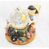 Snow globe musical Pinocchio DISNEY STORE Toyland bocal poisson Cleo Figaro et Jiminy (R2)