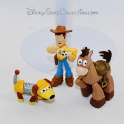 Set of 3 Toy Story DISNEY PIXAR Woody, Pil Poil and Zigzag figures