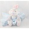 Doudou conejo Pan Pan DISNEY STORE layette blanco a rayas cubierta Panpan 36 cm