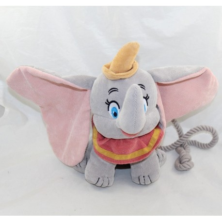 Umhängetasche Dumbo DISNEY ZARA gerippter Stoff grau orange 26 cm