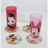 Set of 4 coasters Mickey EURO DISNEY round plastic relief Disneyland Paris