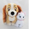 Peluche Lady e Marie DISNEY NICOTOY set cane e gatto animali Disney 23 cm