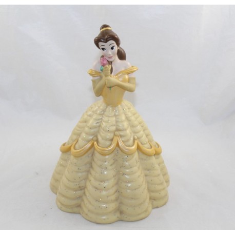 Piggy bank princess Belle EURO DISNEY Beauty and the Beast large figurine sequined dress Pvc 25 cm