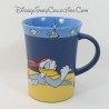 Mug haut Mickey et Donald DISNEY STORE bleu plage encre marin 12 cm