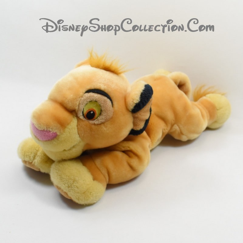 Peluche doudou 20cm Disney le roi lion Simba jaune très bon état - Disney