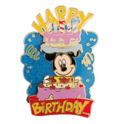 Pin's slider Mickey DISNEYLAND PARIS Happy Birthday
