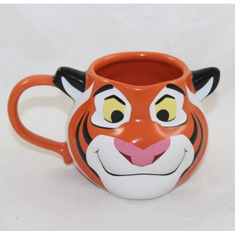 Tazza 3D Raja DISNEY PARKS Aladdin Tiger Jasmine arancio nero 16 cm