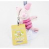 Teddy bear DISNEY NICOTOY pink seams patched 14 cm