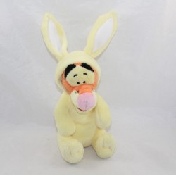 Peluche Tigrou DISNEY NICOTOY déguisé en lapin de Pâques jaune 17 cm