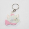 Keychain Marie cat DISNEY The Aristocats white pink face pvc 6 cm