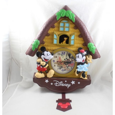 Uhrenpendel Mickey und Minnie DISNEY Wandhaus Retro Kunststoff Stil 53 cm
