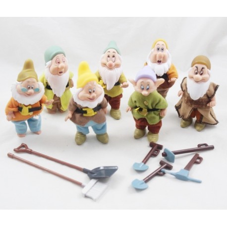 Juego de mini muñecas enanas DISNEY SIMBA TOYS Blancanieves y las 7 enanas figuras articuladas de 12 cm