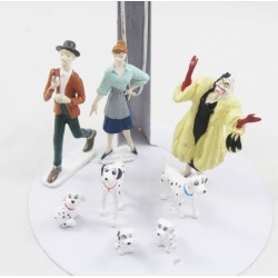 Lot de 8 figurines Les 101 Dalmatiens DISNEY pvc chiens Cruella