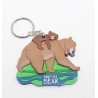 Porte clés Frère des ours DISNEY Koda et Kenaï marron vert silicone pvc 7 cm