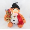 Muñeco de nieve Tigrou DISNEY STORE de felpa con sombrero y reno 24 cm NUEVO