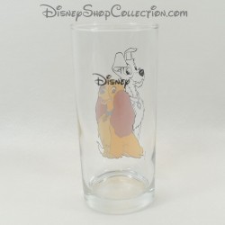 High glass Lady Belle and the tramp DISNEY transparent glass 14 cm