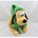 Peluche chien Pluto DISNEY NICOTOY peignoir bonnet vert 25 cm