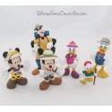 Set of disney safari figurines Mickey, Minnie, Goofy, Daisy, Donald and loulou