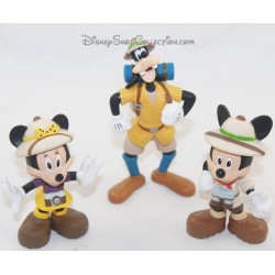 Set of disney safari figurines Mickey, Minnie, Goofy, Daisy, Donald and loulou
