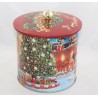 Cookie box DISNEYLAND PARIS Christmas sheet metal iron round Mickey Stitch Peter Pan ... 16 cm