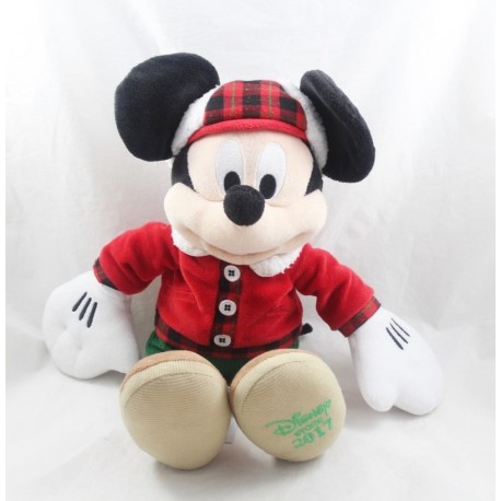 Plush Mickey DISNEY STORE Christmas 2017 Scottish Holiday 40 cm