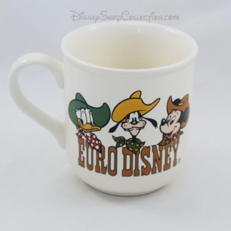 Mug Cow Boy EURO DISNEY Mickey, Donald and Goofy
