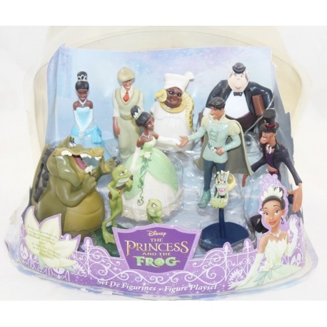 Set figurine La principessa e la rana DISNEYLAND PARIS Deluxe playset di 11 figurine RARE
