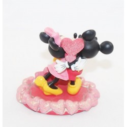 Figurine en résine Mickey Minnie DISNEYLAND RESORT PARIS snuggles hugs kisses coeur bisous 8 cm