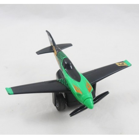 Estatuilla retrofriction aircraft Ripslinger DISNEY PIXAR Planes negro verde Mattel 15 cm