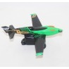 Estatuilla retrofriction aircraft Ripslinger DISNEY PIXAR Planes negro verde Mattel 15 cm