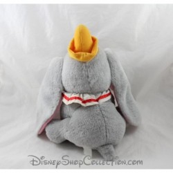 Peluche vintage éléphant DISNEY Dumbo gris chapeau jaune 26 cm