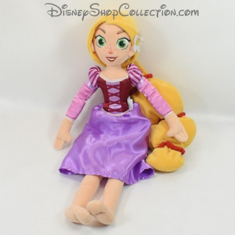 Puppe Plüsch Prinzessin Rapunzel DISNEY STORE Rapunzel Kleid Haarknoten 43 cm