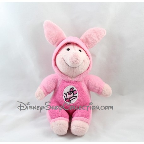 Plüsch Schwein Schwein DISNEY NICOTOY Rosa Kapuze runde Kombination 20 cm