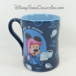 Mug Mickey DISNEYLAND PARIS Wake up Mickey !  au réveil tasse ceramique bleue 13 cm
