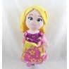 Plüschpuppe Prinzessin Rapunzel DISNEY NICOTOY Rapunzel Kleid rosa Blume gelb 28 cm