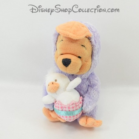 Peluche Winnie the Pooh DISNEY STORE pulcino uova di guscio viola Pasqua 17 cm