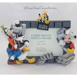 Cadre photo résine WALT DISNEY STUDIOS Mickey, Dingo, Pluto et Donald 17 cm