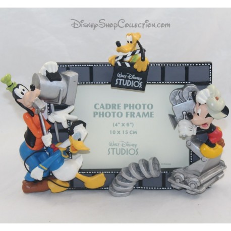 Portafoto in resina WALT DISNEY STUDIOS Topolino, Pippo, Plutone e Paperino 17 cm