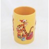 Raised Mug Tigger DISNEY STORE Yellow Cup Christmas 3D Ceramic