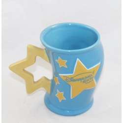 Mug 3D tordu Mickey DISNEYLAND RESORT PARIS bleu étoile jaune strass