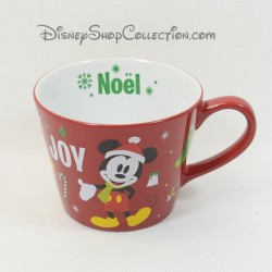 Gros mug Mickey DISNEY STORE Noël rouge Joy Dingo Donald Pluto 14 cm