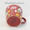 Große Tasse Mickey DISNEY STORE Weihnachten rot Joy Goofy Donald Pluto 14 cm